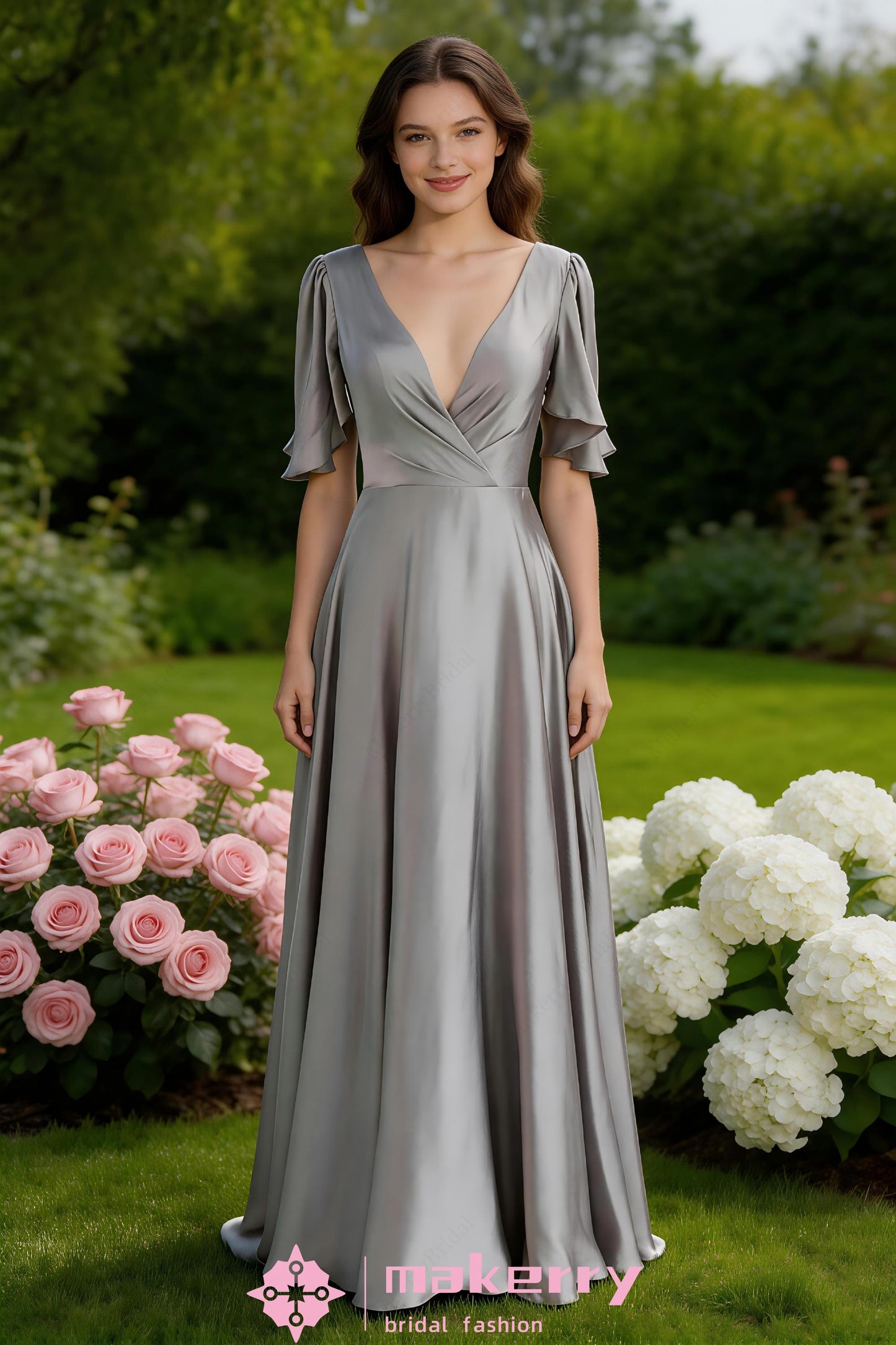 Gorgeous Cap Sleeves A-line Bridesmaid Dress