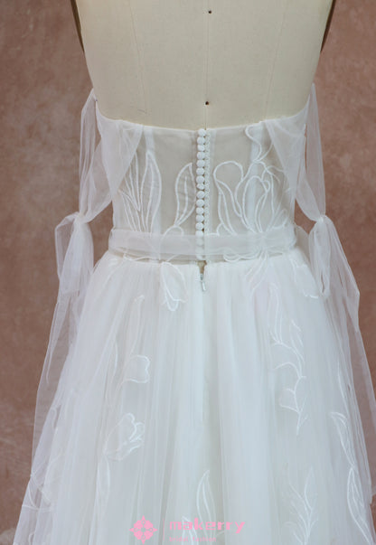 Dreamy Sweetheart Emboridery Lace Wedding Dress