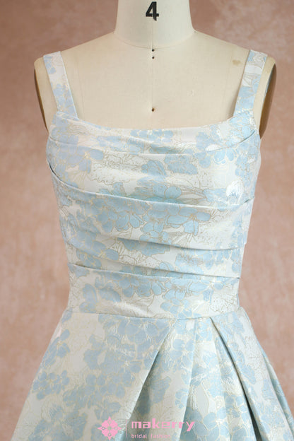 Vintage Mac Duggal Floral Embossed Ball Gown