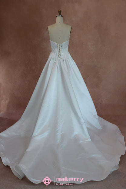 Piper Basque Waist Mermaid Satin Wedding Dress