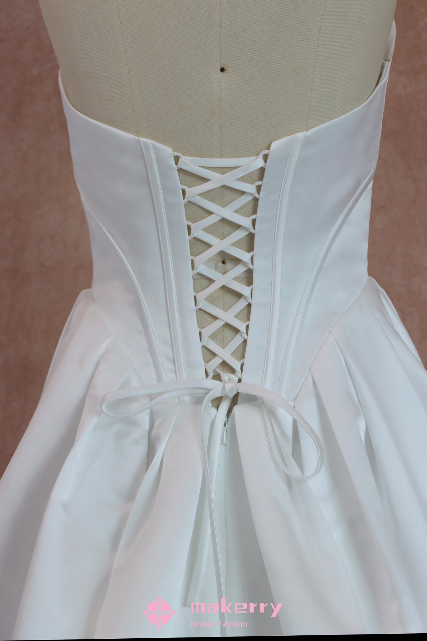 Piper Basque Waist Mermaid Satin Wedding Dress