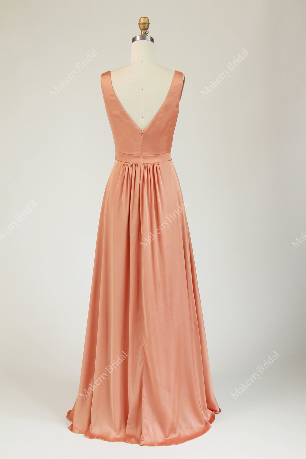 Beautifully A-line Jersey Bridesmaid Gown With  Ruching Along The Bodice