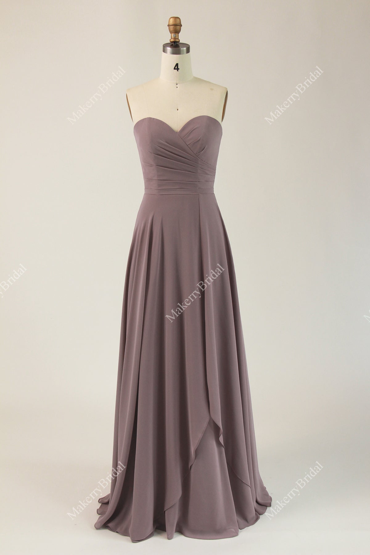 A-Line/Princess Sweetheart Pleated Bridesmaid Dress