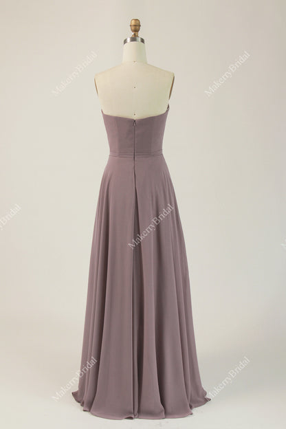 A-Line/Princess Sweetheart Pleated Bridesmaid Dress