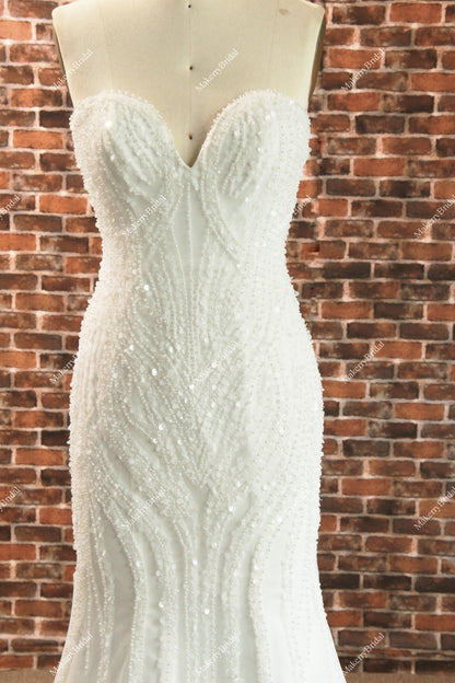 Luxurious Mermaid-inspired beaded wedding gown