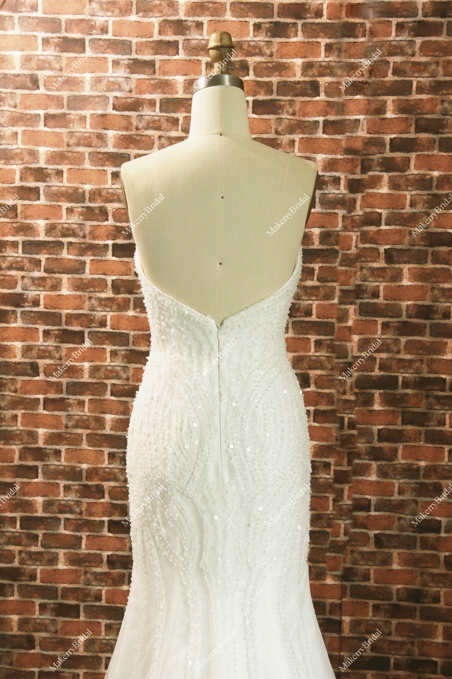 Luxurious Mermaid-inspired beaded wedding gown