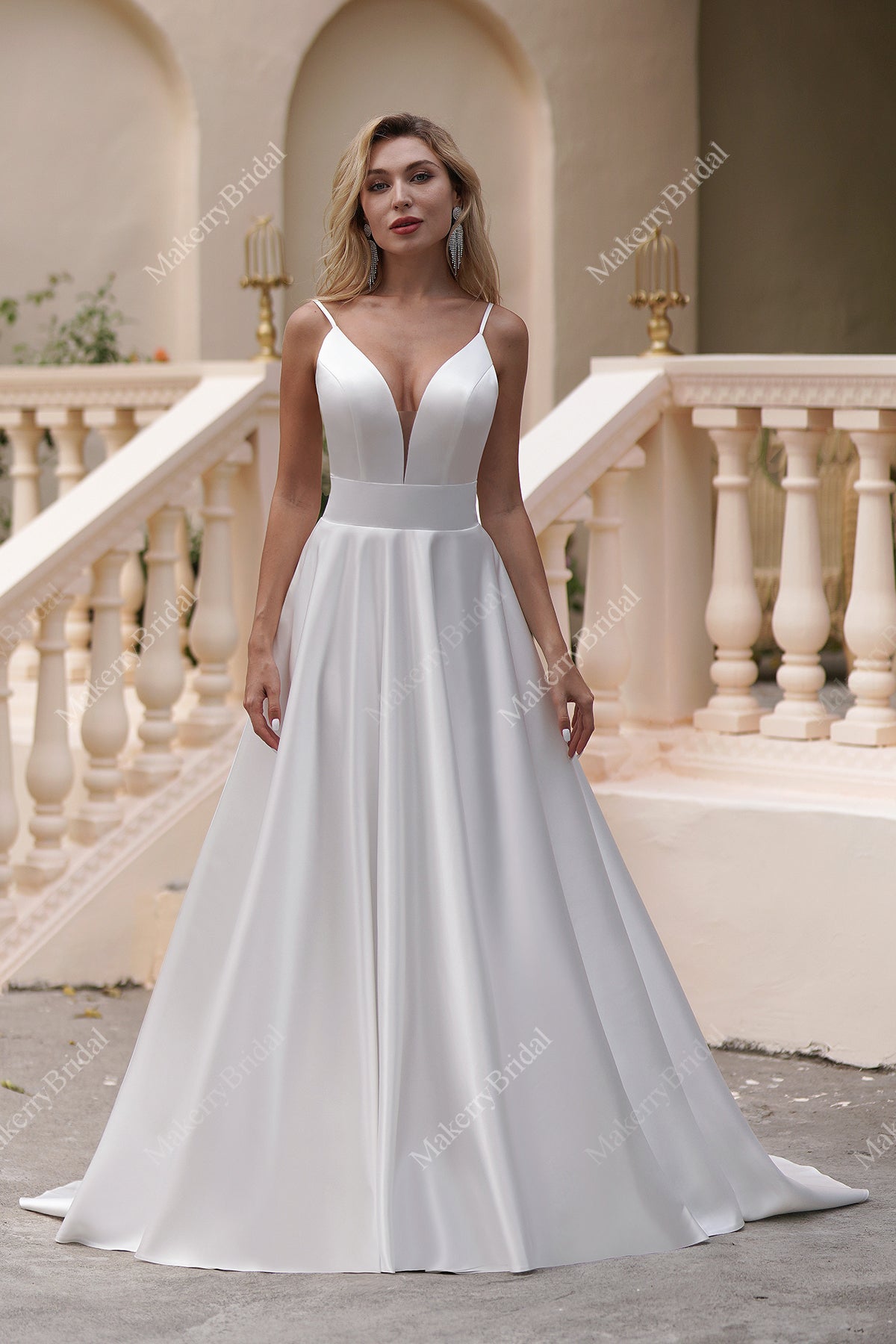 A Satin Timeless Ball Gown With Pockets