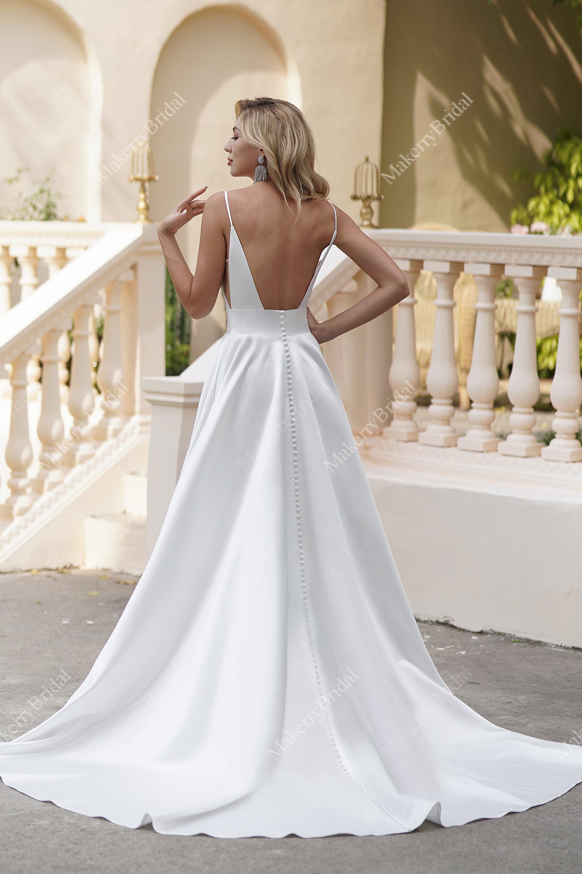 A Satin Timeless Ball Gown With Pockets – MakerryBridal