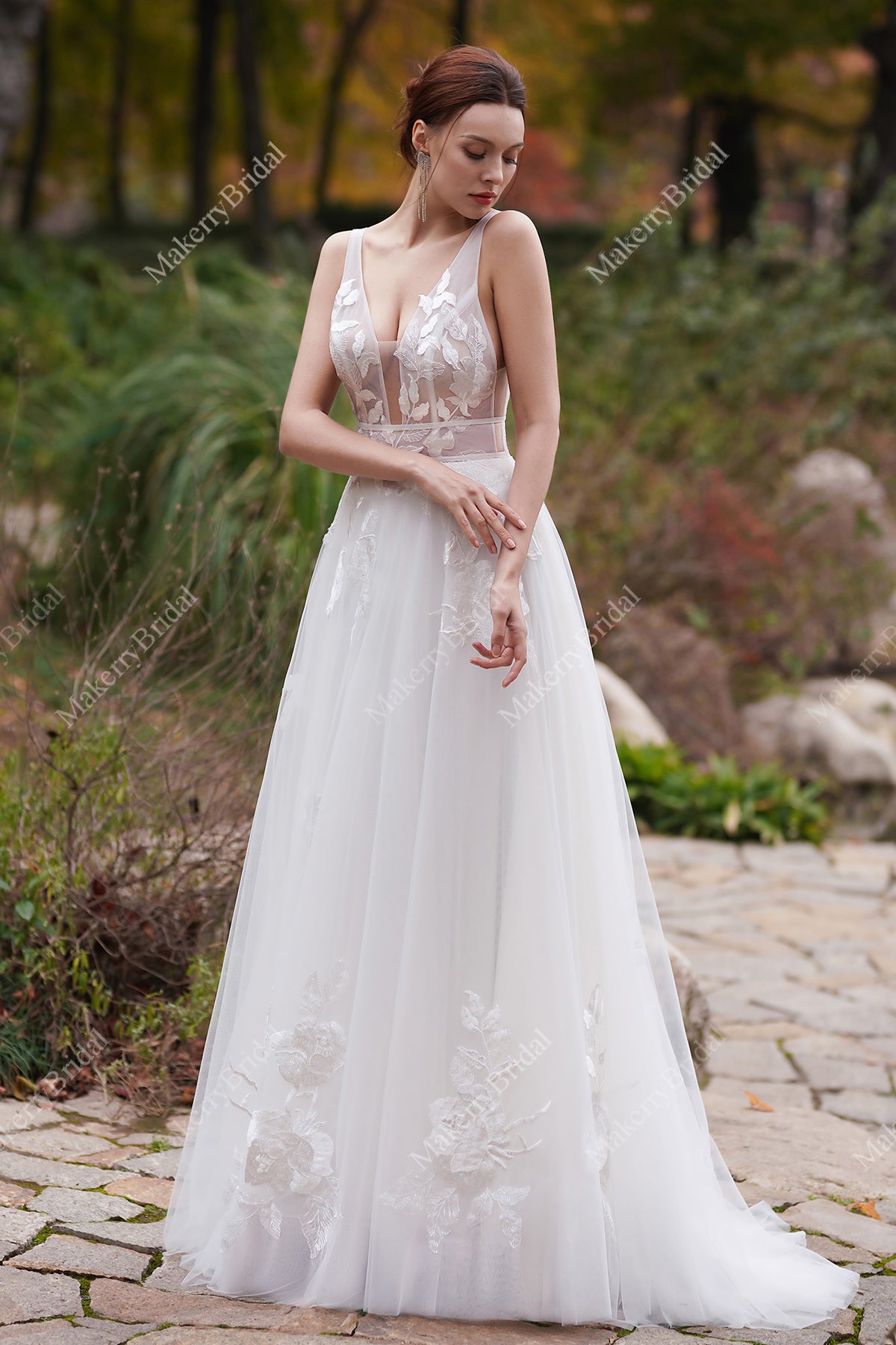 Floral boho 2024 wedding dress