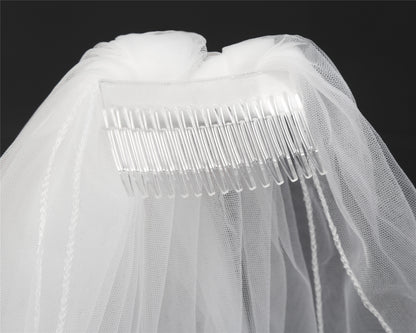 Two layer elegant bridal wedding veil