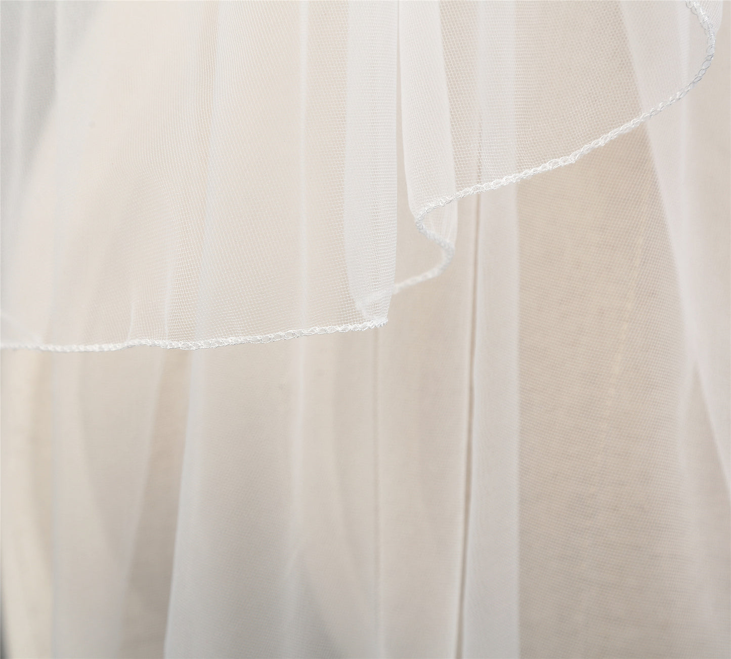 Two layer elegant bridal wedding veil