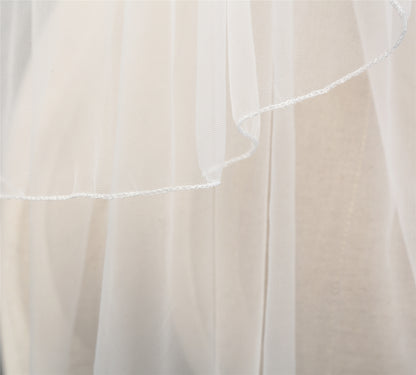 Two layer elegant bridal wedding veil