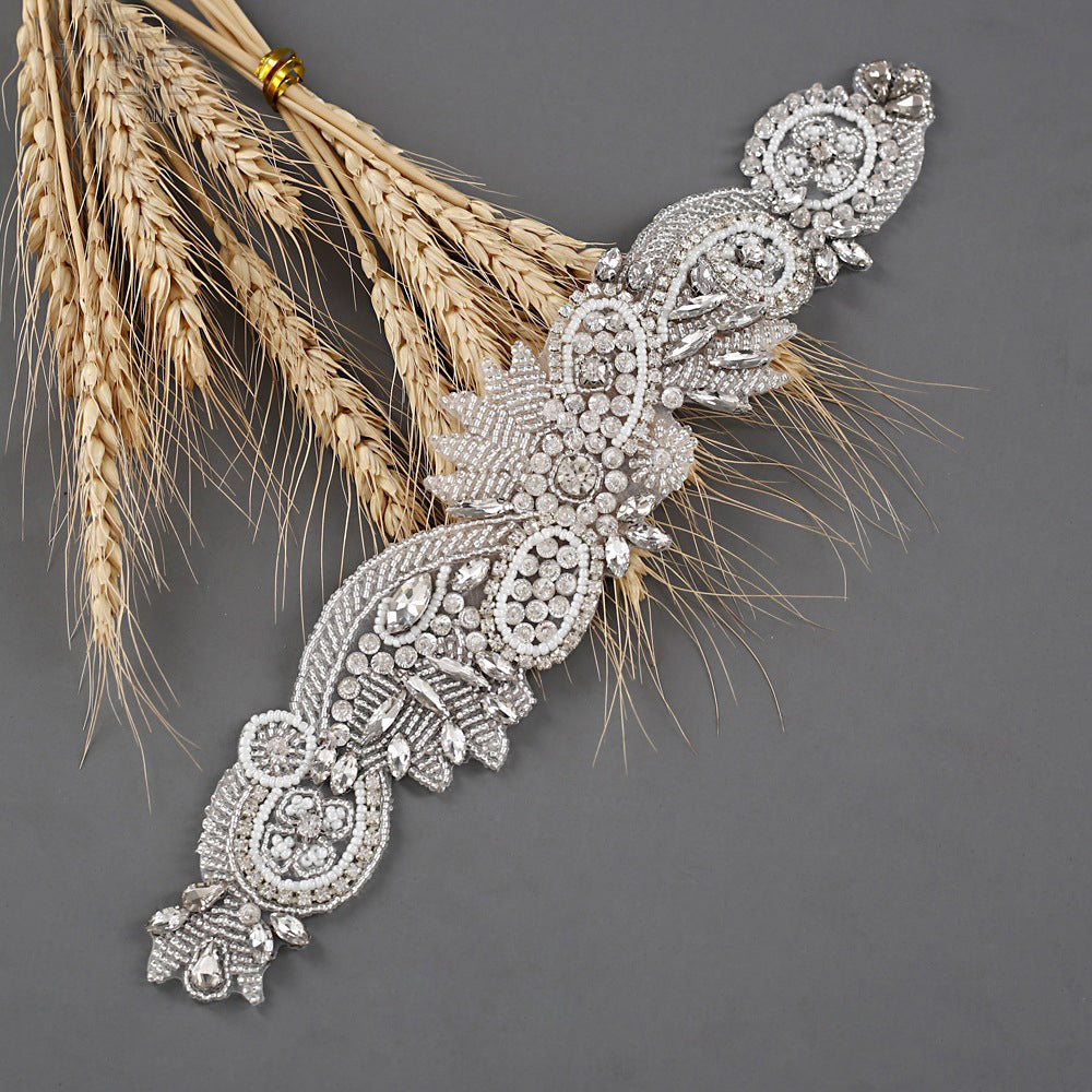 Beautiful Beading Rhinestones Wedding Sash