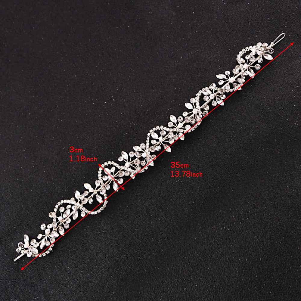 Glamorous axial symmetrical rhinestones headband