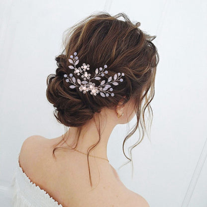 Chic opal pearls bridal comb for fashion brides