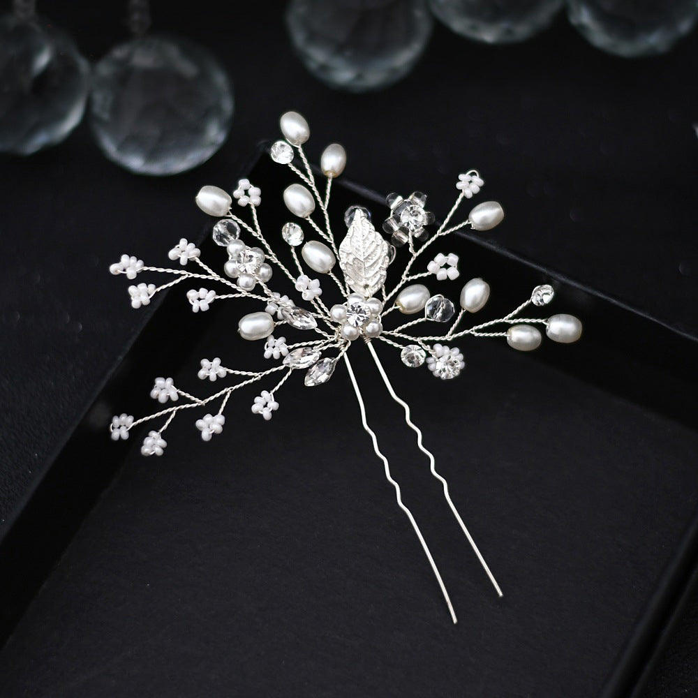 Elegance pearl crystal hair pin