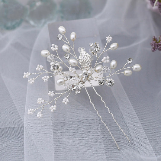 Elegance pearl crystal hair pin