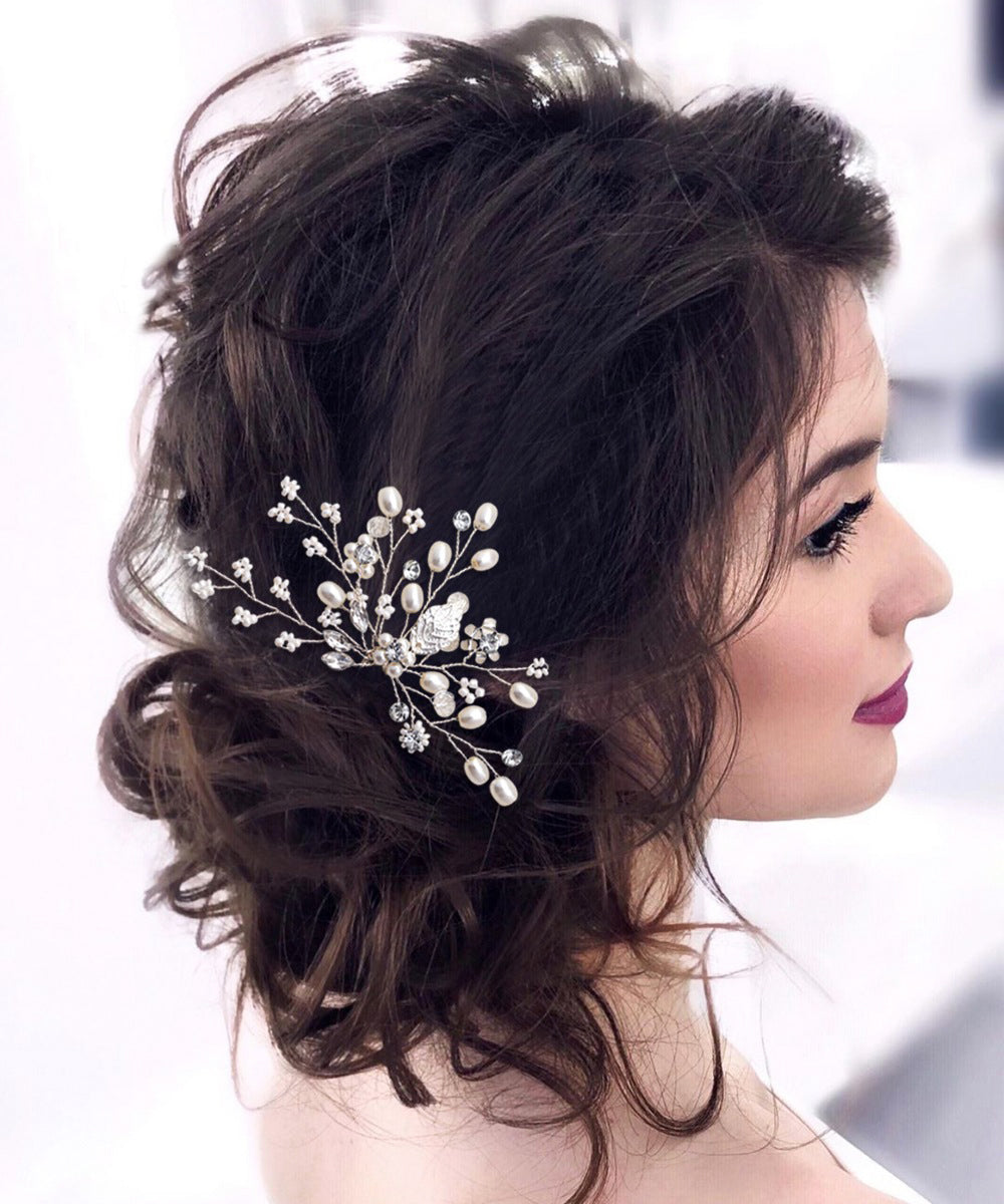 Elegance pearl crystal hair pin