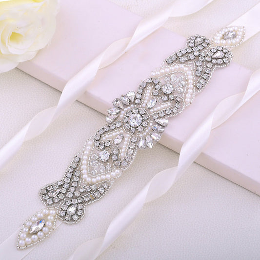 Crystal Rhinestone Belt For Wedding Gowns