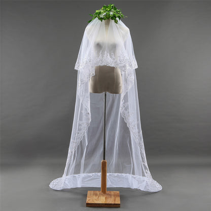 Wholesale lace trim bridal veil