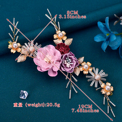 Flower headband bridal tiaras earring