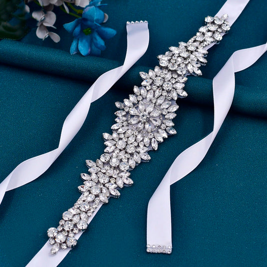 Crystal rhinestone applique is a beautiful touch for the big days