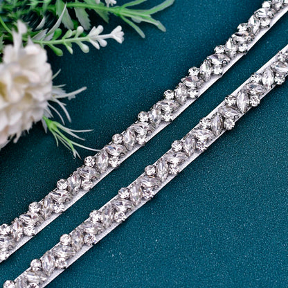 classic crystal  bridal belt for wedding dress or bridal gown